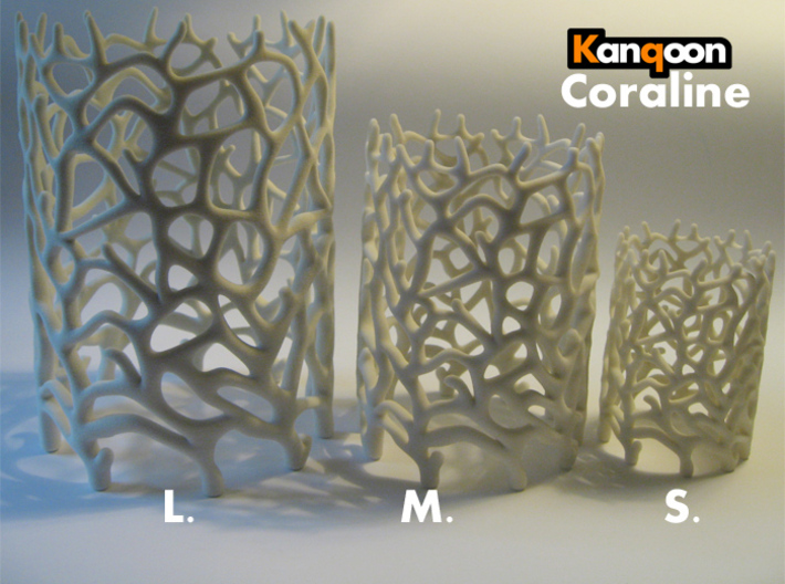 Coraline M.   -  12,4 cm / 4,9 inch high 3d printed Other Sizes:    Coraline S. / Coraline M. / Coraline L.     printed in Sandstone