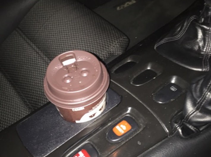 FD3S RX7 Cupholder Top Part Only 3d printed Grey Professional Plastic painted black with Krylon Fusion