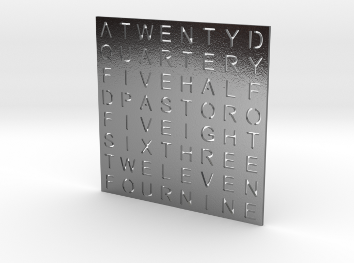 Timesquare Wordclock faceplate (Helvetica font) 3d printed