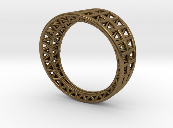 Lattice Framework Modern Ring 3d printed