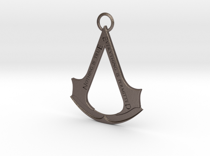Assassin's creed logo-bottle opener (with ring) 3d printed