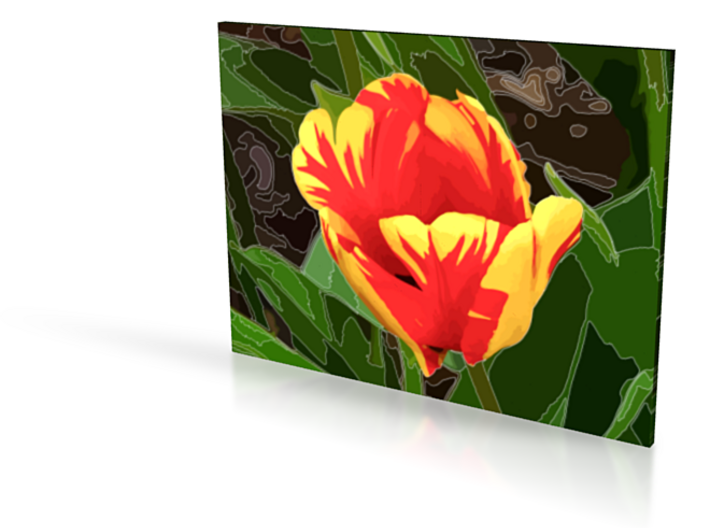 Tulip - flat - 4in 3d printed 
