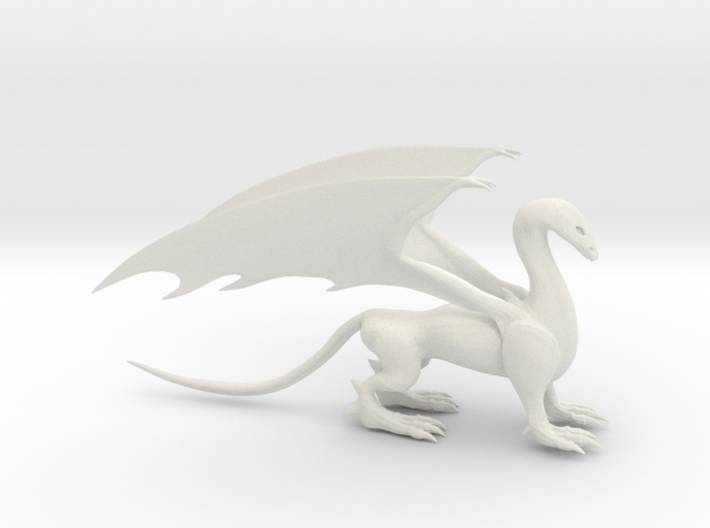 Dragon with wings 3d printed