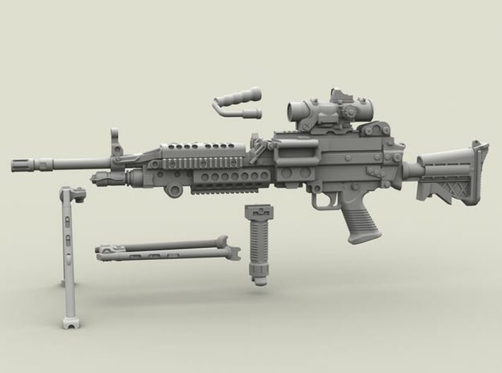 1/35 SPM-35-032 m249 MK48mod0 7,62mm machine gun 3d printed 