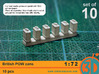 British POW cans 1/72 scale pack of 10 3d printed 
