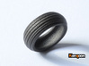 Speedy - Tire Ring 3d printed Matte Black Steel printed in US 9.75