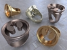 Rogue Ring 3d printed Stainless Steel, Gold Plated Matte & Premium Silver renders