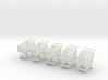 5 X Miniature Shopping Trolleys 3d printed 