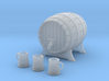 Miniature Barrel and Tankard Set 3d printed 