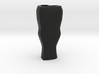 Heart flower vase - black 3d printed 