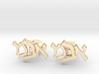 Hebrew Monogram Cufflinks - "Aleph Mem Bais" 3d printed 