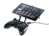Controller mount for Xbox 360 & Lenovo Tab 2 A8-50 3d printed Front View - A Nexus 7 and a black Xbox 360 controller