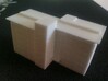 Caswell T gauge (1:450) Modern Block of Flats 3d printed Prototype printed in White, Strong and Flexible