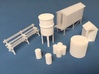 Four 1000 gallon watertanks (HO) 3d printed A collection of some of the other models available in the madasu range.  Watertank shown here in white strong and flexible