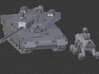 1/300 South Korean K2 "Black Panther" Tank 3d printed A render of the K2 and its robot scout vehicle