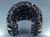 Voronoi Bracelet  3d printed Matte Black Stainless Steel