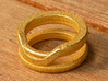 Balem's Ring1 - US-Size 6 1/2 (16.92 mm) 3d printed Ring 1 in polished gold steel (shown: size 6 1/2)