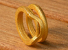 Balem's Ring1 - US-Size 12 (21.49 mm) 3d printed Ring 1 in polished gold steel (shown: size 6 1/2)