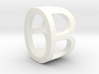Two way letter pendant - BO OB 3d printed 