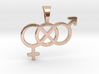 Genderfluid / Genderqueer Pride Symbol Pendant 3d printed 