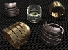 Dead Space Engineering Suit lvl3 ring 3d printed Stainless Steel, Gold Plated Matte & Premium Silver renders