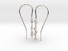 Caffeine molecule earrings with fishhook loops  3d printed 