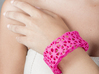 Flowers Cuff (Size L) 3d printed Printed in Pink Strong & Flexible Plastic