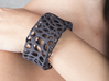 Cells Cuff (Size M) 3d printed Printed in Black Strong & Flexible Plastic
