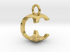 Two way letter pendant - CC C 3d printed 