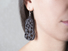 Cells Earrings  3d printed Printed in Black Strong & Flexible Plastic