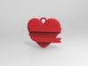 Heart With Ribbon 3d printed Digital Render by Keyshot 5
