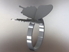 Butterfly-ring Size9 3d printed 