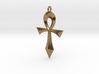 Swept Ankh 3d printed Swept Ankh in Solid Raw Brass