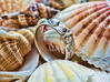 Sea Shell Ring 1 - US-Size 8 1/2 (18.53 mm) 3d printed Seashell Ring in polished silver (shown: size 10)