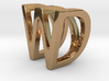 Two way letter pendant - DW WD 3d printed 