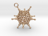 Adenovirus pendant or earring with loop 3d printed 