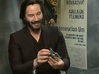 An Itty Bitty Sad Keanu 3d printed Note: the one he has here is the bigger version ($45)