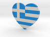 Greek Flag Heart 3d printed 