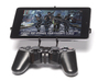 Controller mount for PS3 & Amazon Kindle Fire HD ( 3d printed Front View - A Nexus 7 and a black PS3 controller