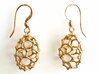 C50 Buckyball earrings 3d printed Earrings printed in bronze, with copper earwires added