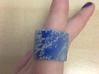 Erosion Ring Size 12 3d printed I painted the inside with metallic blue nail polish