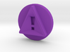 Reminder Token With Exclamation, Pandemic Legacy 3d printed Render if piece in purple strong & flexible.