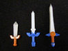 Time Sword Pack 3d printed Painted Frosted Ultra Detail