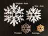 Snowflake ornament- 6cm 3d printed 