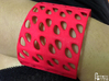 Bracelet, Generative Pattern, size M 3d printed Bracelet open 3D printed in red strong & flexible polished material