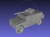 1/144 Humvee with Bushmaster (Single Pack) 3d printed 