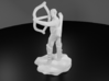 Half-Elf Bard Historian with Shortbow and Lute 3d printed 3D Render