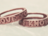 "I Love You"&"I know" ring (med.sizes 16mm to 22m) 3d printed 