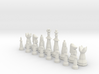 1/2 Set Modern Tournament Size Chess Piece (white) 3d printed 