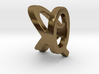 Two way letter pendant - KQ QK 3d printed 